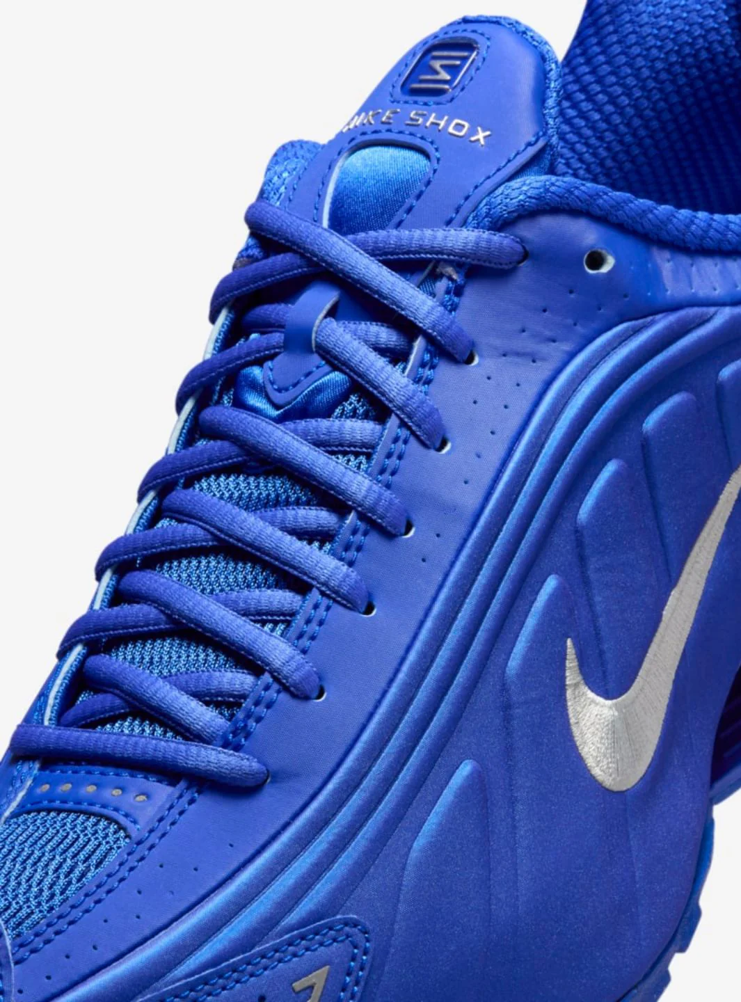 Nike Shox R4 Racer Blue Metallic Silver - Image 3