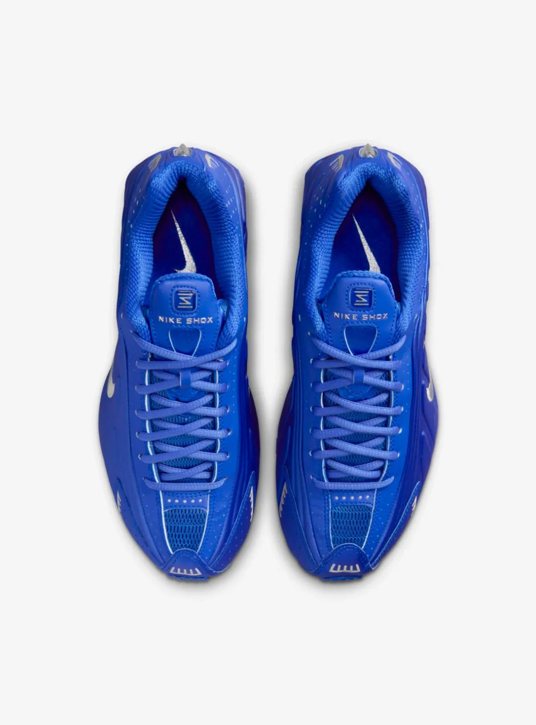 Nike Shox R4 Racer Blue Metallic Silver - Image 4