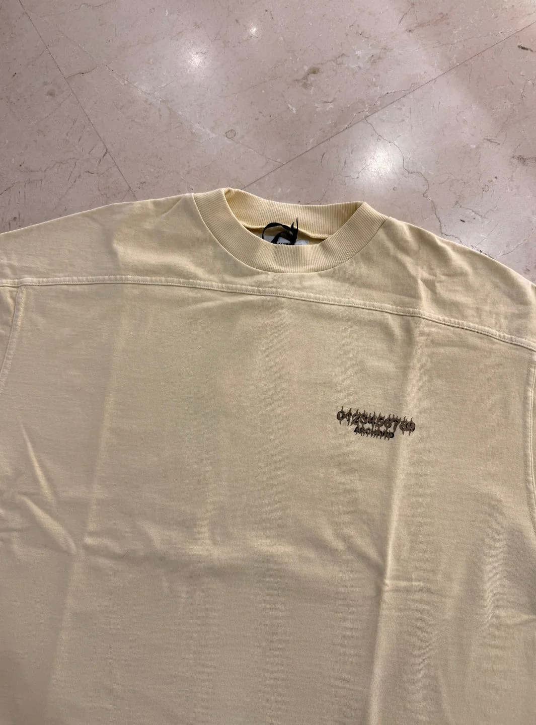 Numeri Archivio Oversize Light T-Shirt Cream - Image 5