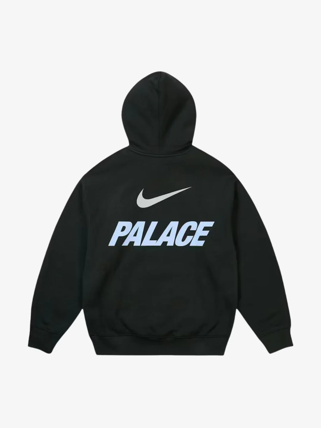 Palace x Nike Font Swoosh Hoodie Black - Image 2
