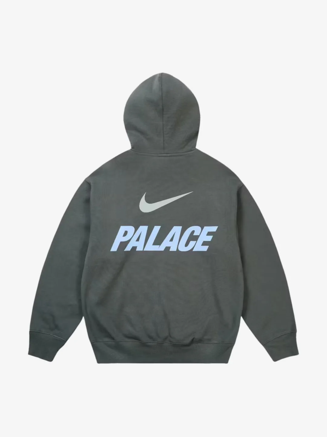 Palace x Nike Font Swoosh Hoodie Charcoal - Image 2