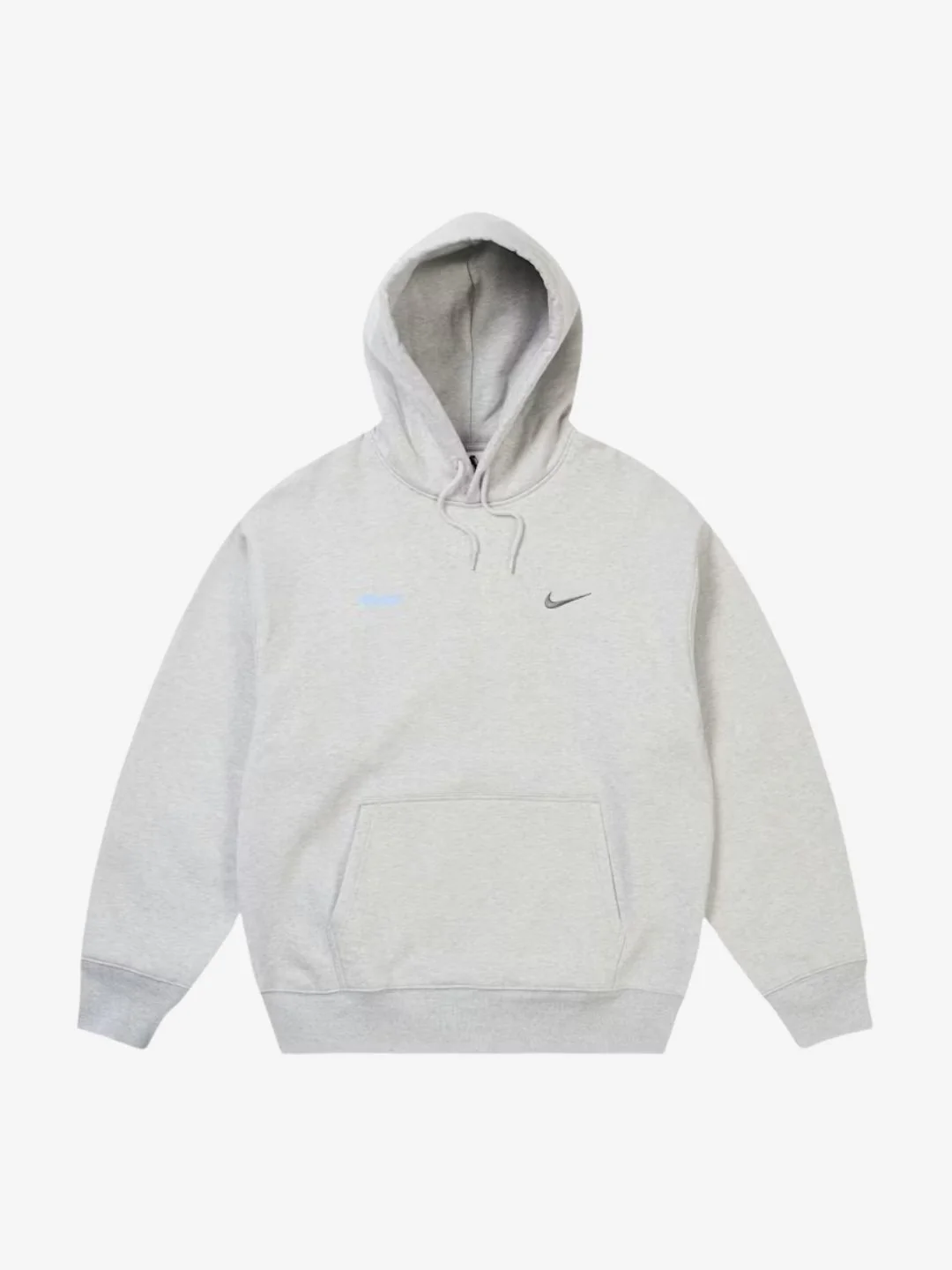 Palace x Nike Font Swoosh Hoodie Grey Marl