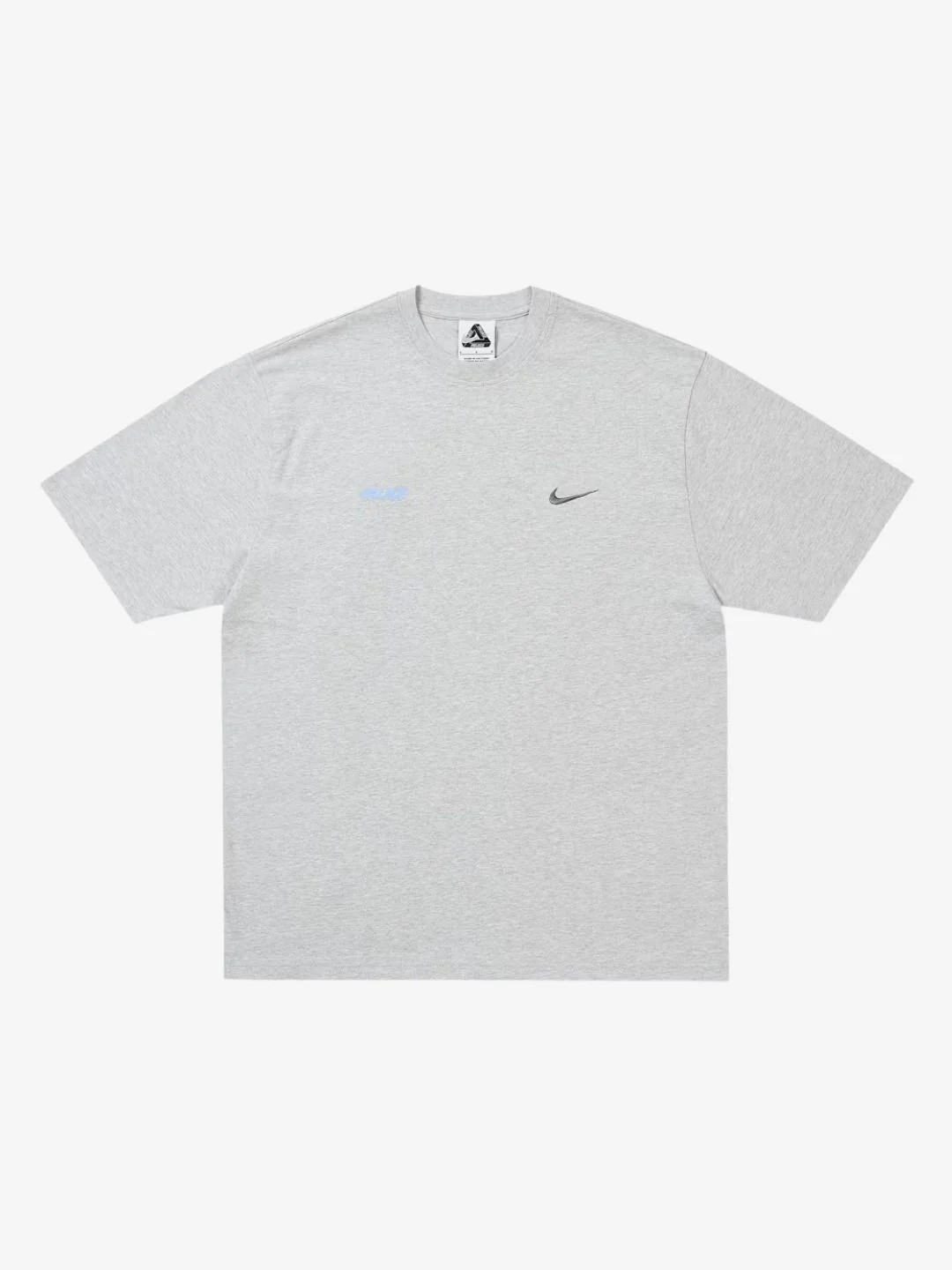 Palace x Nike Font Swoosh T-Shirt Grey Marl - Image 2