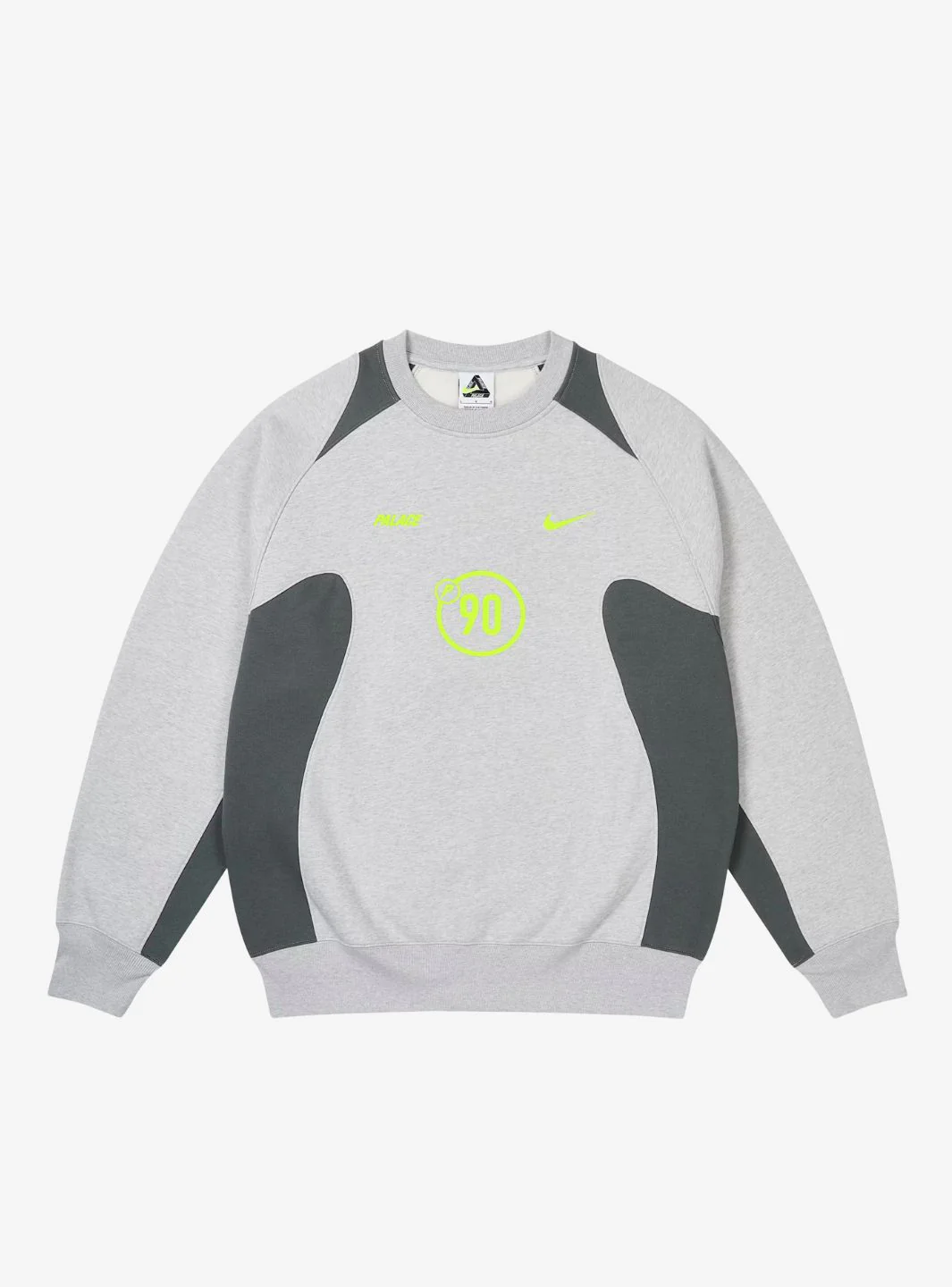 Palace x Nike Total P90 Crew Grey Marl - Image 2
