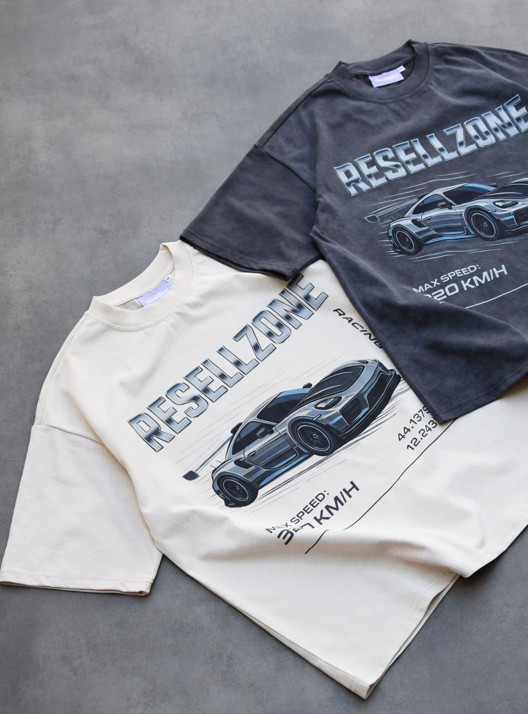 ResellZone Racing Division T-Shirt Washed Cream - Image 8