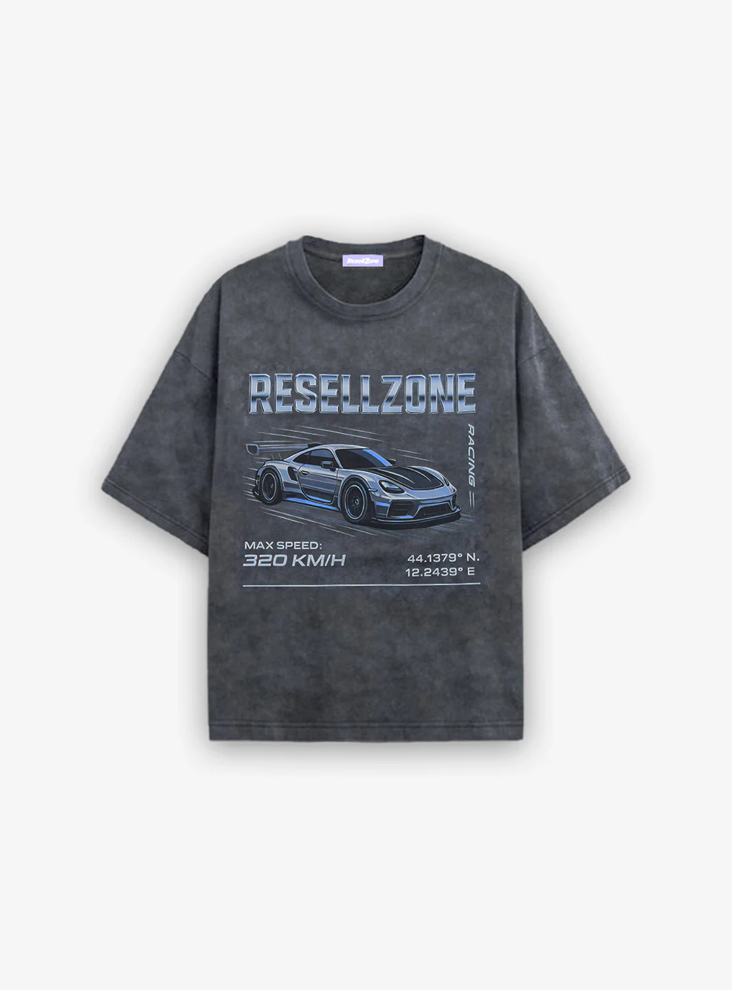 ResellZone Racing Division T-Shirt Washed Grey
