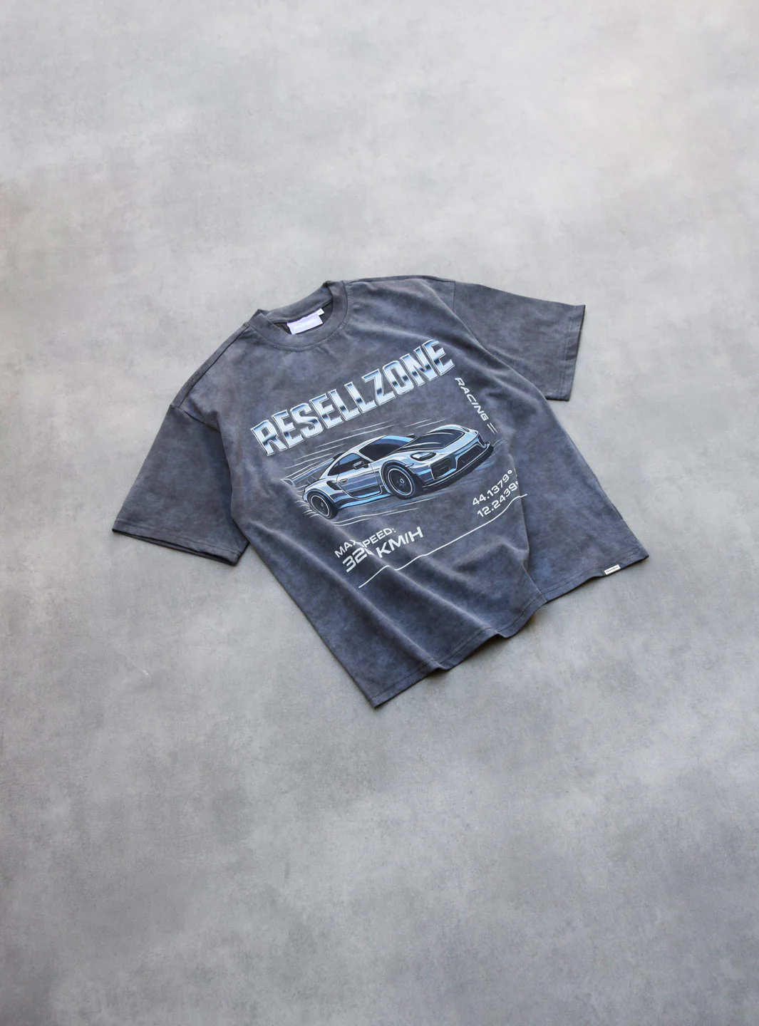 ResellZone Racing Division T-Shirt Washed Grey - Image 2