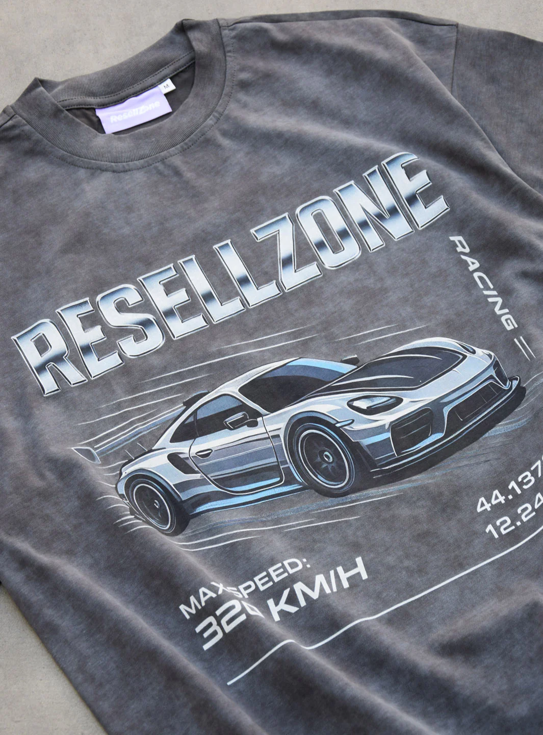 ResellZone Racing Division T-Shirt Washed Grey - Image 4