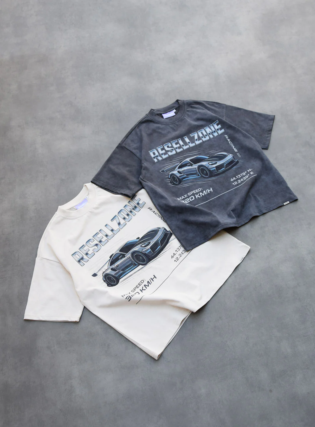 ResellZone Racing Division T-Shirt Washed Grey - Image 6