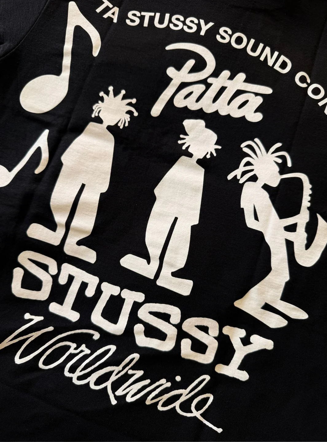 Stussy x Patta Sound Connection T-Shirt Black - Image 4
