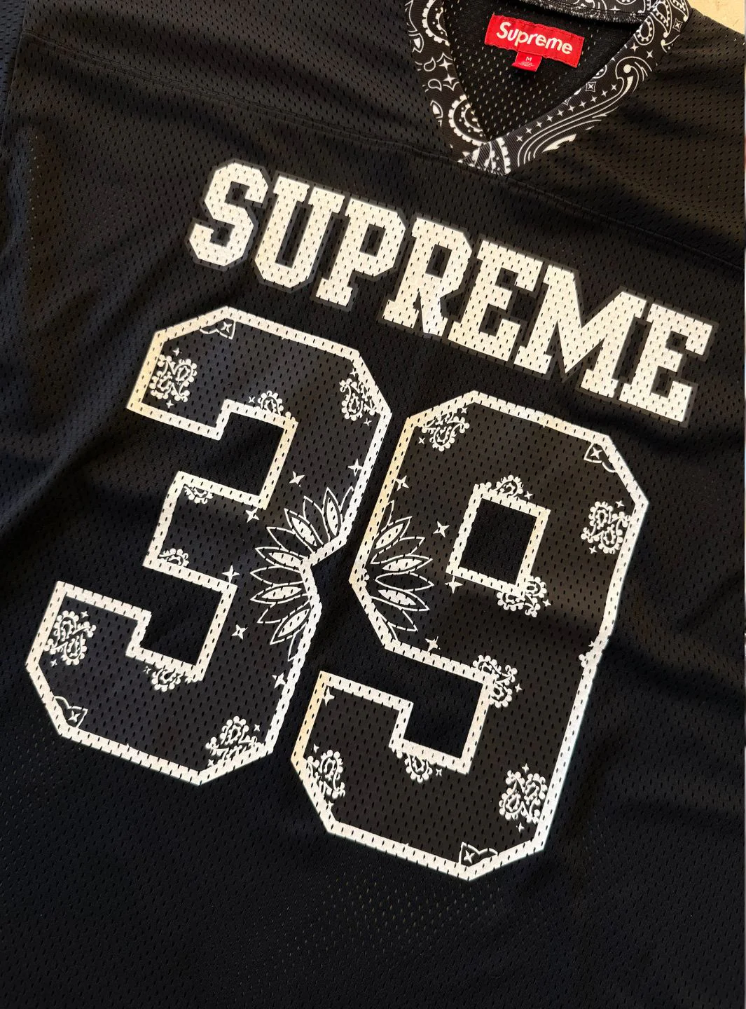 Supreme Bandana Football Jersey Black - Image 6