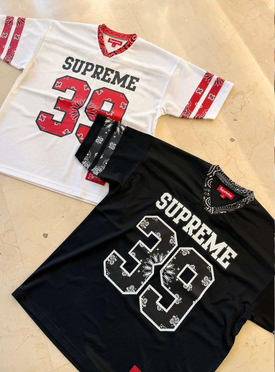 Supreme Bandana Football Jersey Black - Image 9