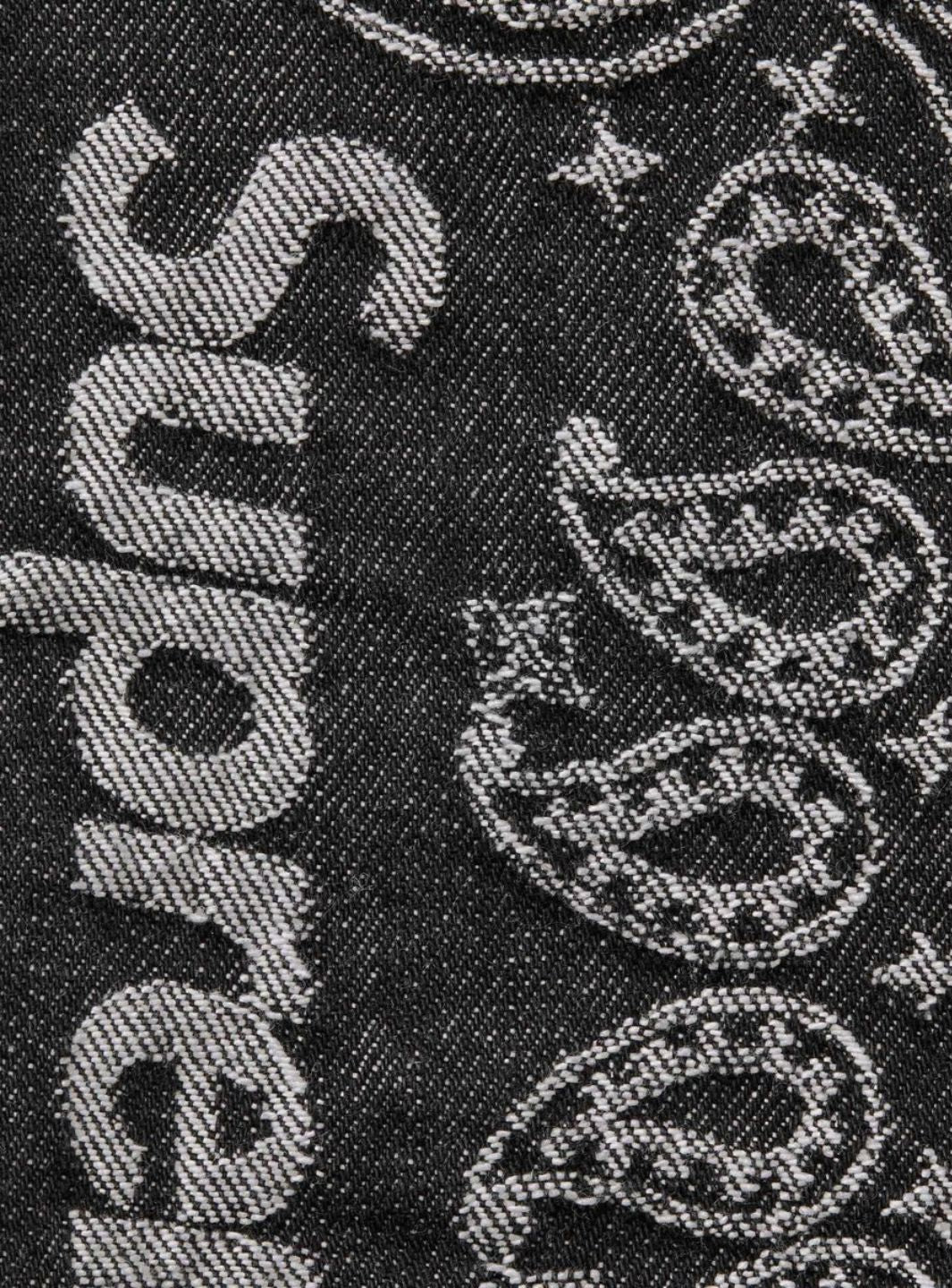 Supreme Bandana Jacquard Baggy Jeans Black - Image 3