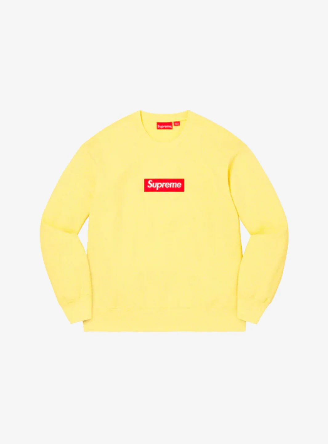 Supreme Box Logo Crewneck Pale Yellow (FW22)