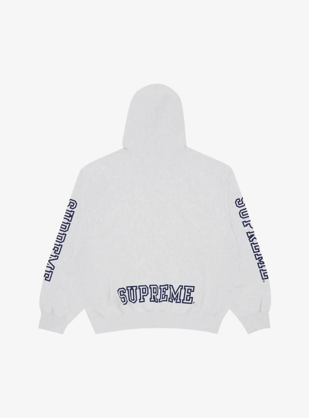 Supreme Collegiate Sleeve Hooded Sweatshirt Ash Grey - Image 2
