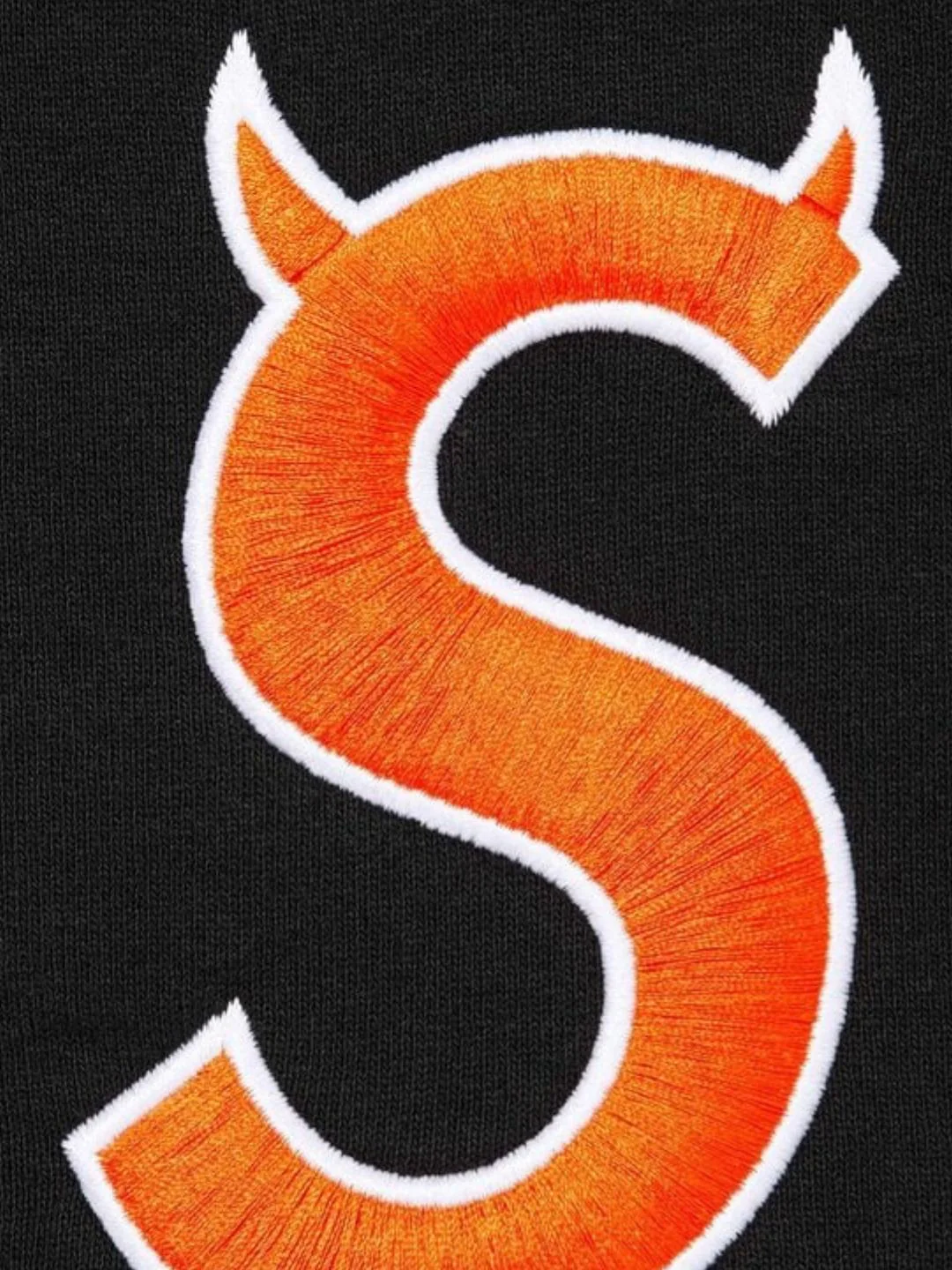 Supreme Devil S Logo Zip Up Hooded Sweatshirt Black - Image 2