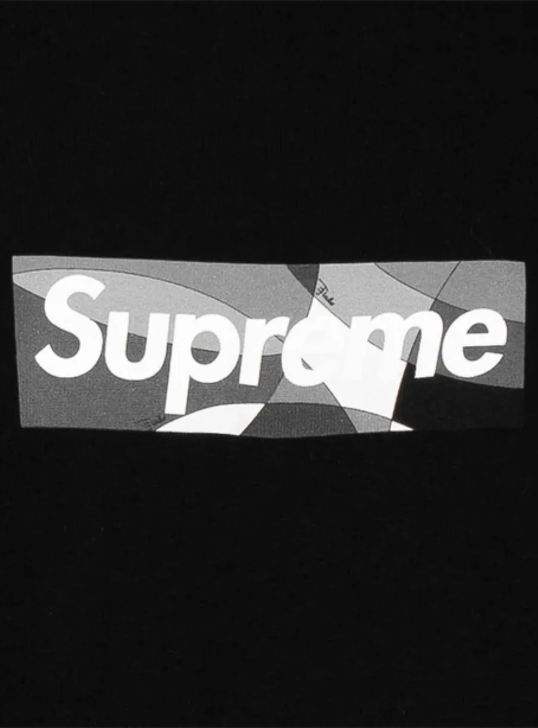 Supreme Emilio Pucci Box Logo T-Shirt Black/Black - Image 2
