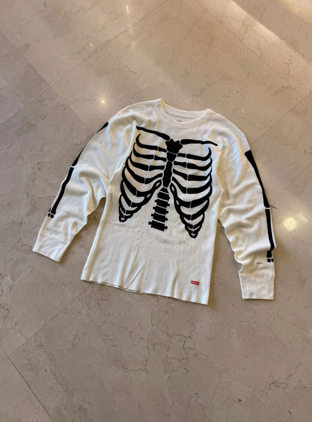 Supreme Hanes Bones Thermal Crew White (FW25) - Image 5