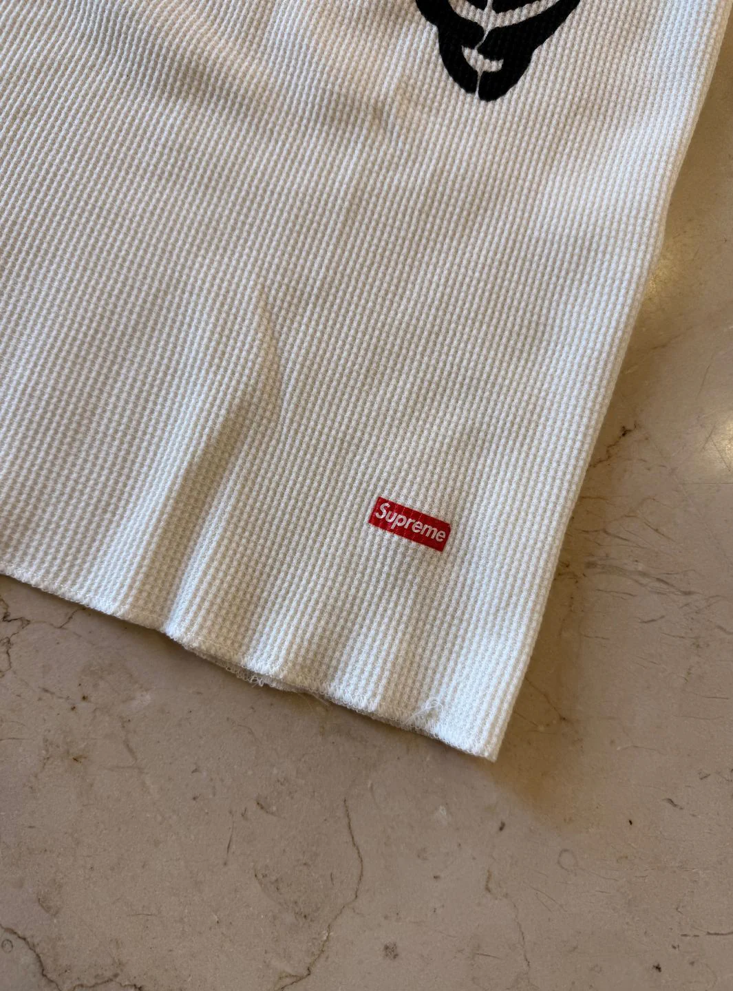 Supreme Hanes Bones Thermal Crew White (FW25) - Image 6