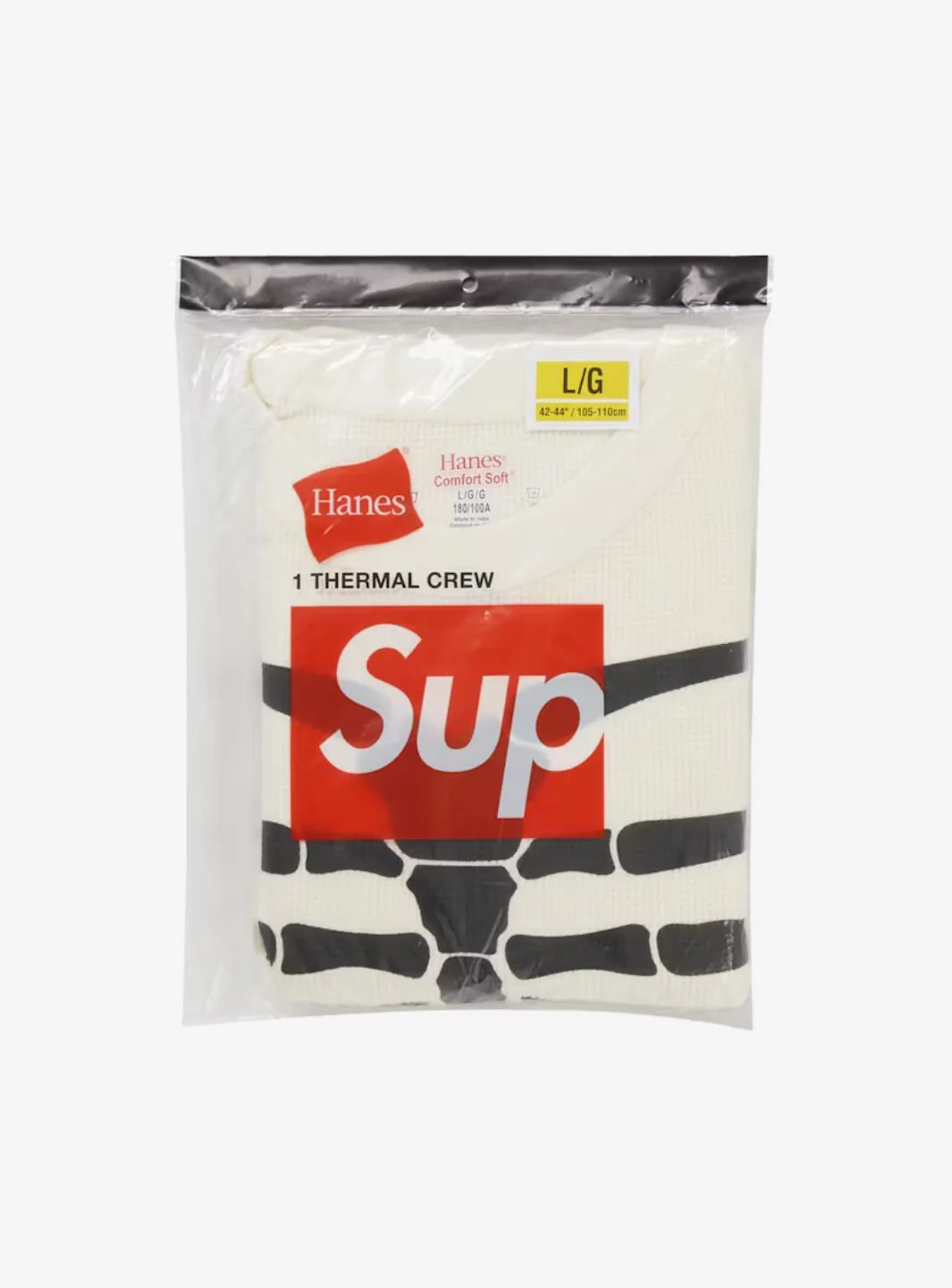 Supreme Hanes Bones Thermal Crew White (FW25) - Image 7