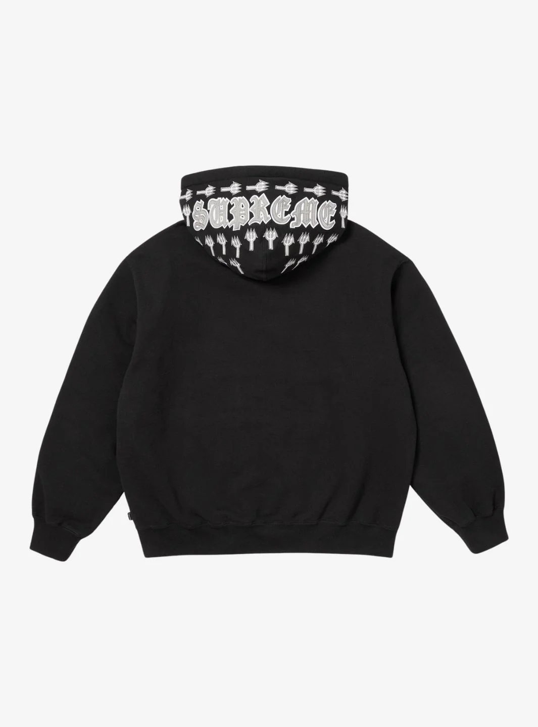 Supreme League Champs Zip Up Hooded Sweatshirt Black - Image 2