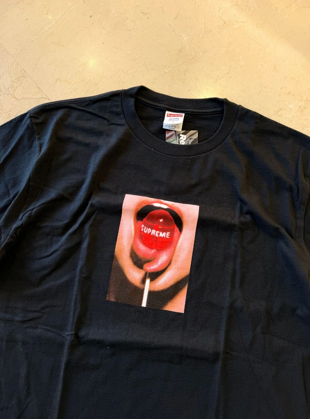 Supreme Lollipop T-Shirt Black - Image 3