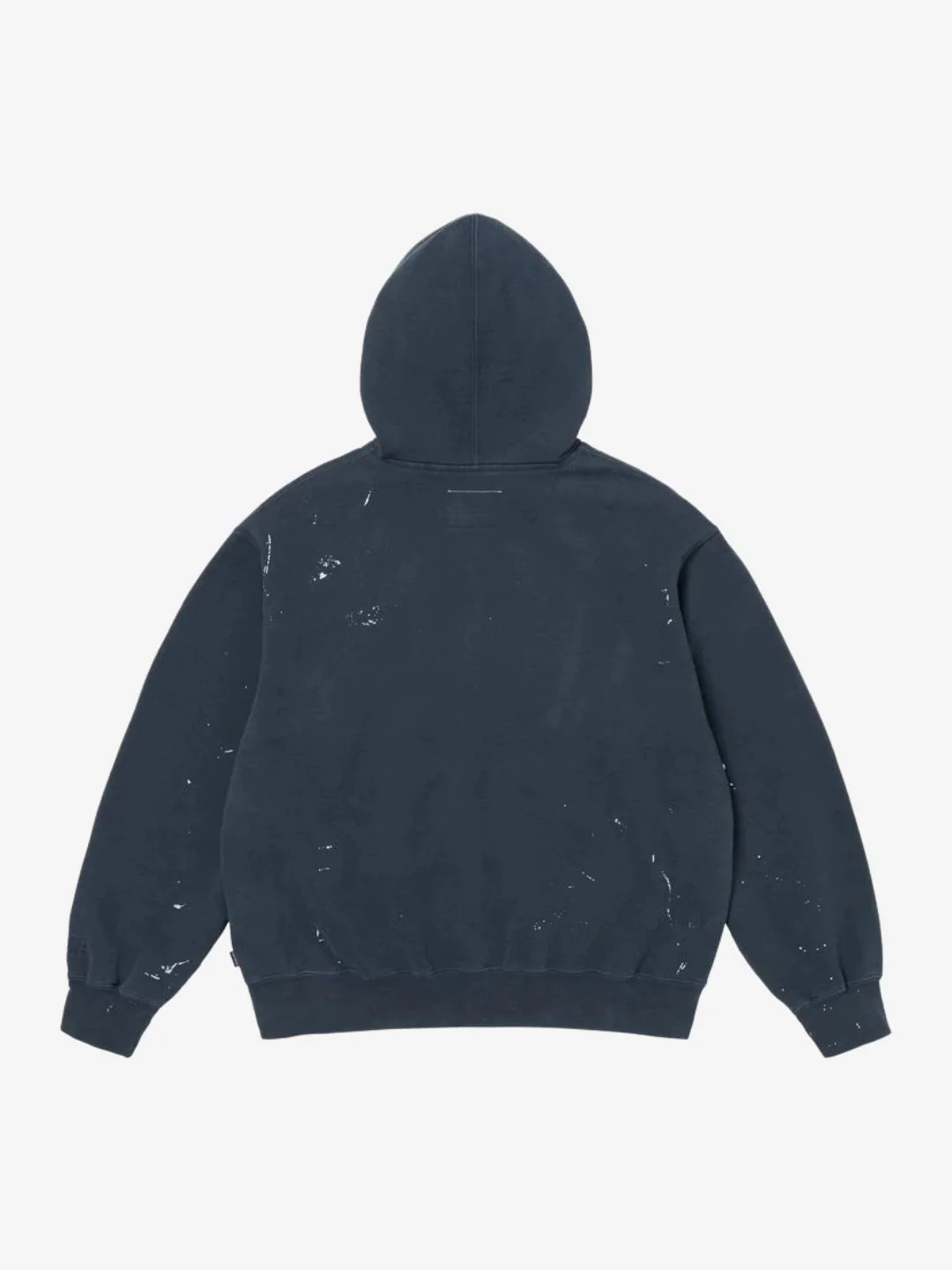 Supreme MM6 Maison Margiela Box Logo Zip Up Hooded Sweatshirt Navy Blue - Image 2