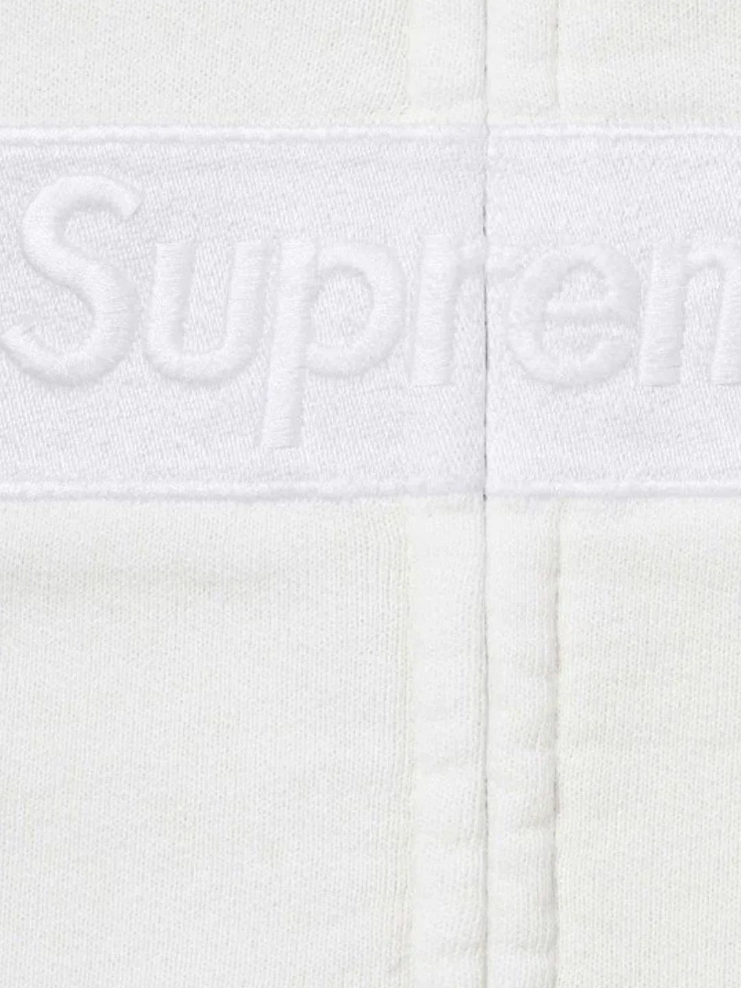 Supreme MM6 Maison Margiela Box Logo Zip Up Hooded Sweatshirt White - Image 3