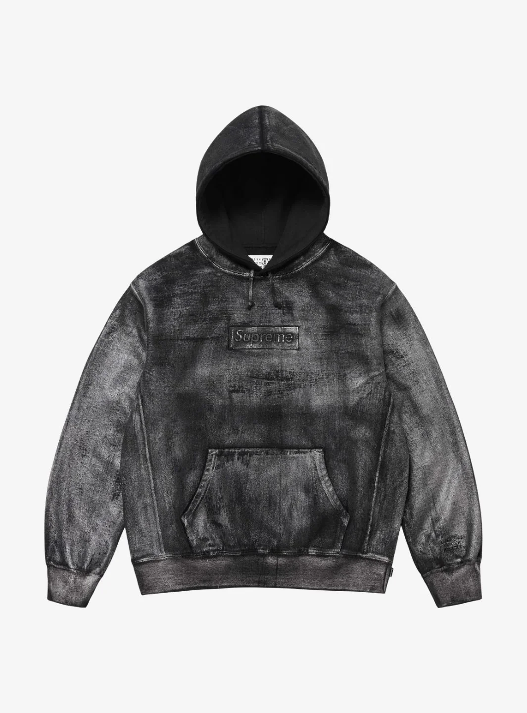 Supreme MM6 Maison Margiela Foil Box Logo Hooded Sweatshirt Black