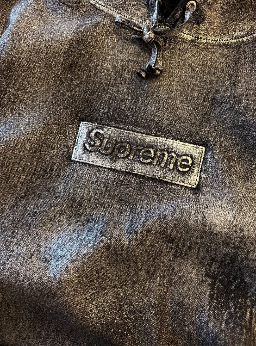 Supreme MM6 Maison Margiela Foil Box Logo Hooded Sweatshirt Black - Image 4