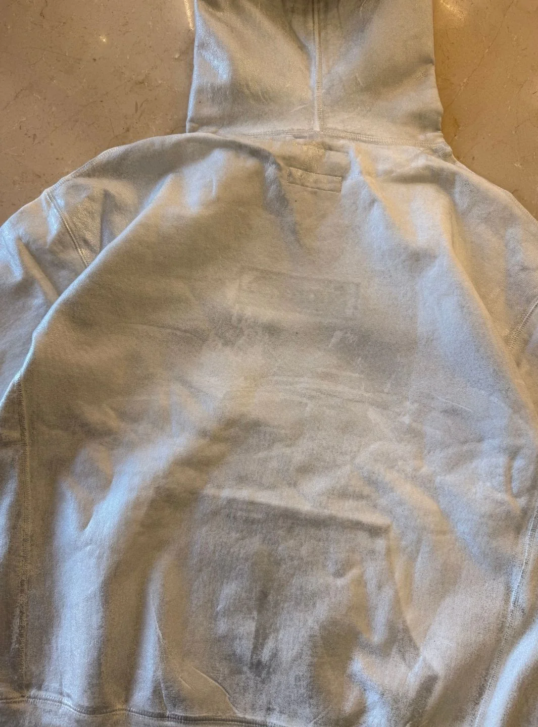 Supreme MM6 Maison Margiela Foil Box Logo Hooded Sweatshirt White - Image 8