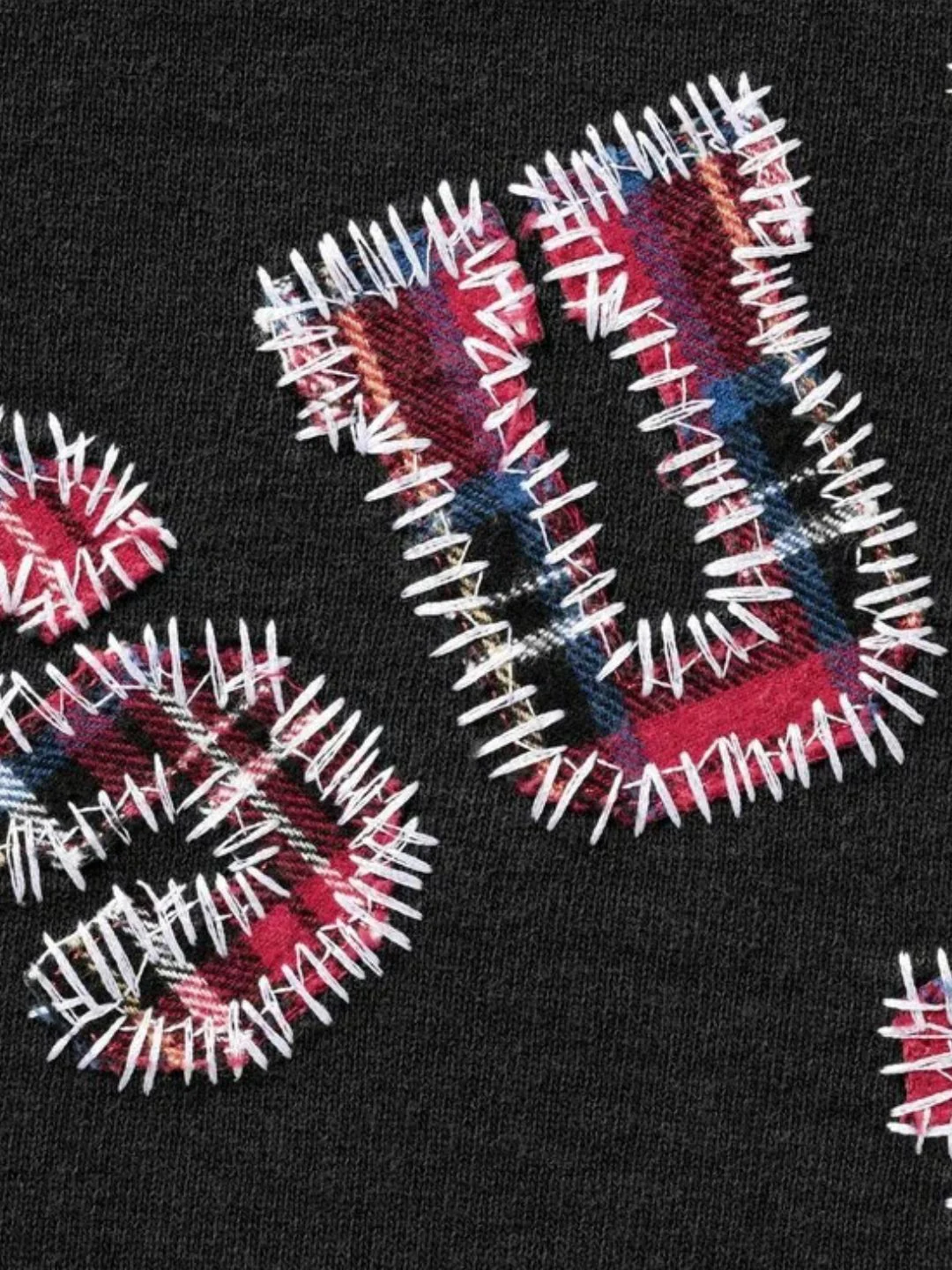 Supreme Plaid Arc Crewneck Black - Image 2