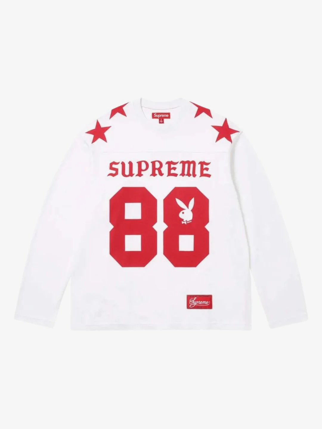 Supreme Playboy L/S Football Top White
