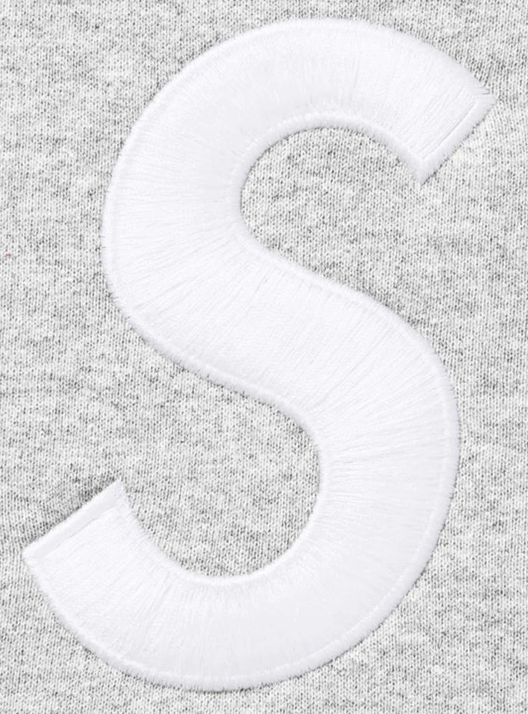 Supreme S Logo Zip Up Hooded Sweatshirt Heather Grey (FW25) - Image 2