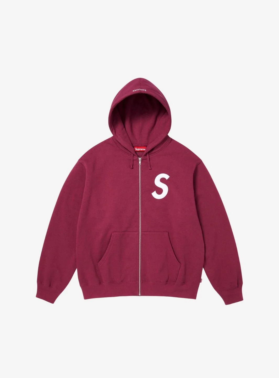Supreme S Logo Zip Up Hooded Sweatshirt Red (FW25)