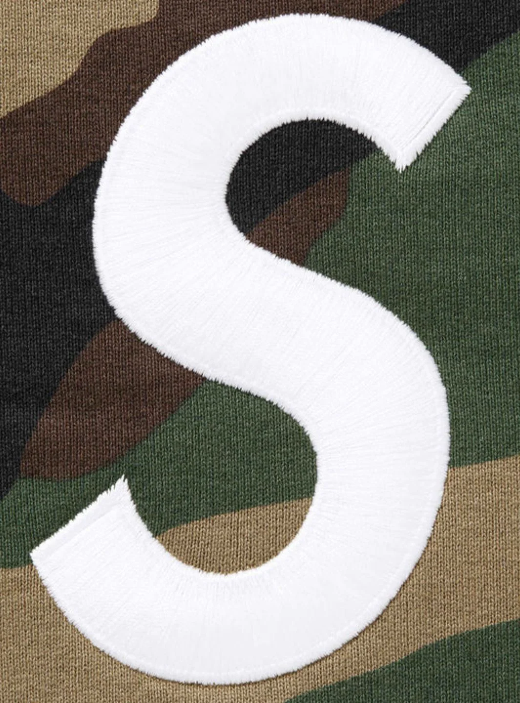 Supreme S Logo Zip Up Hooded Sweatshirt Woodland Camo (FW25) - Image 2