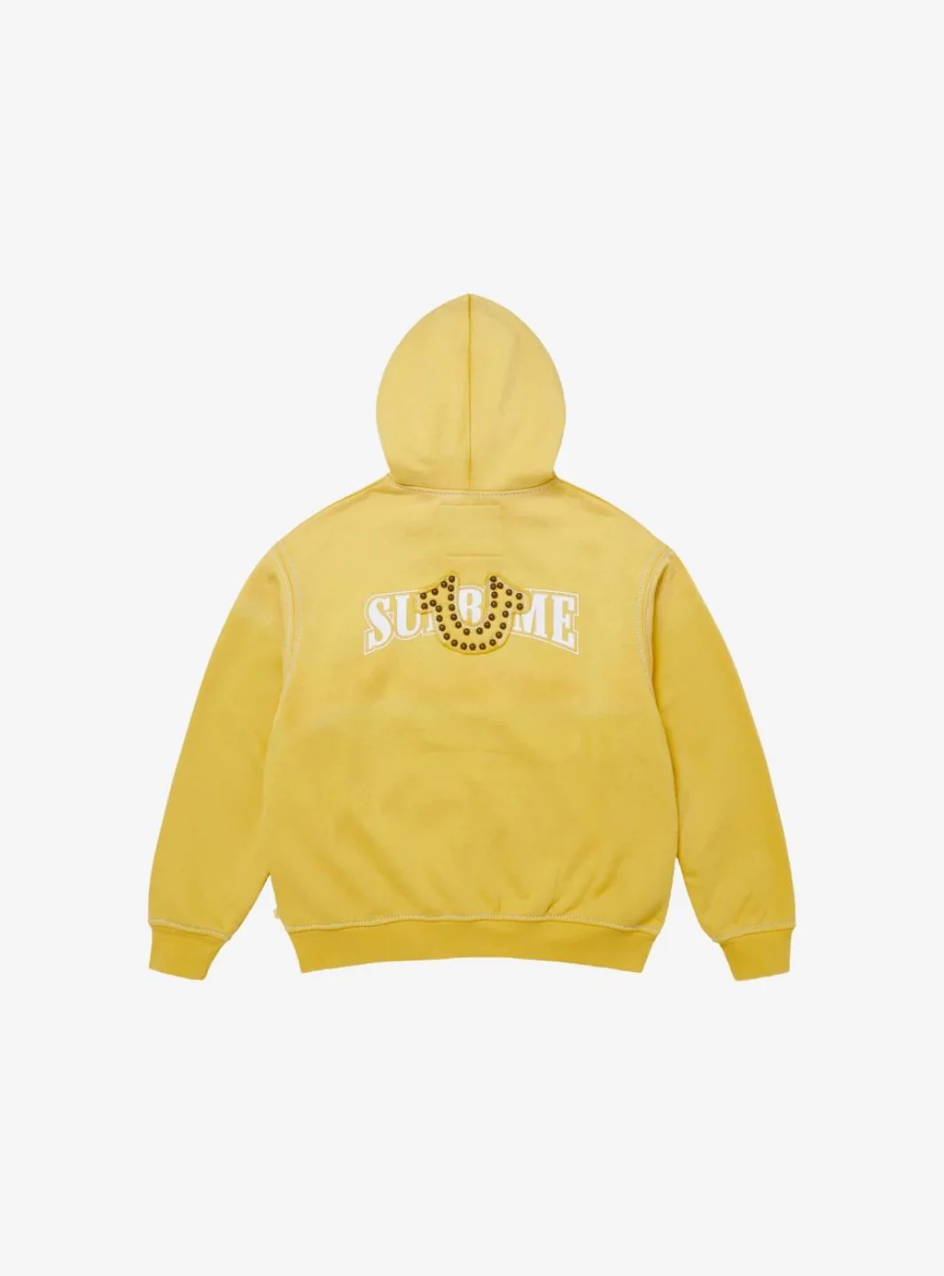 Supreme True Religion Zip Up Hooded Sweatshirt Yellow (FW25) - Image 2