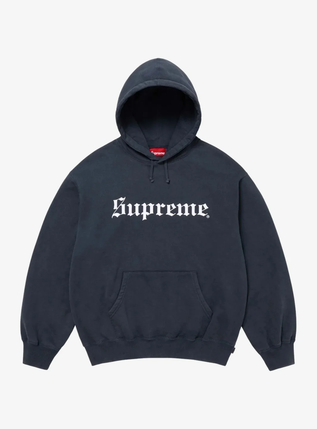 Supreme Washed Old English Hooded Sweatshirt Navy