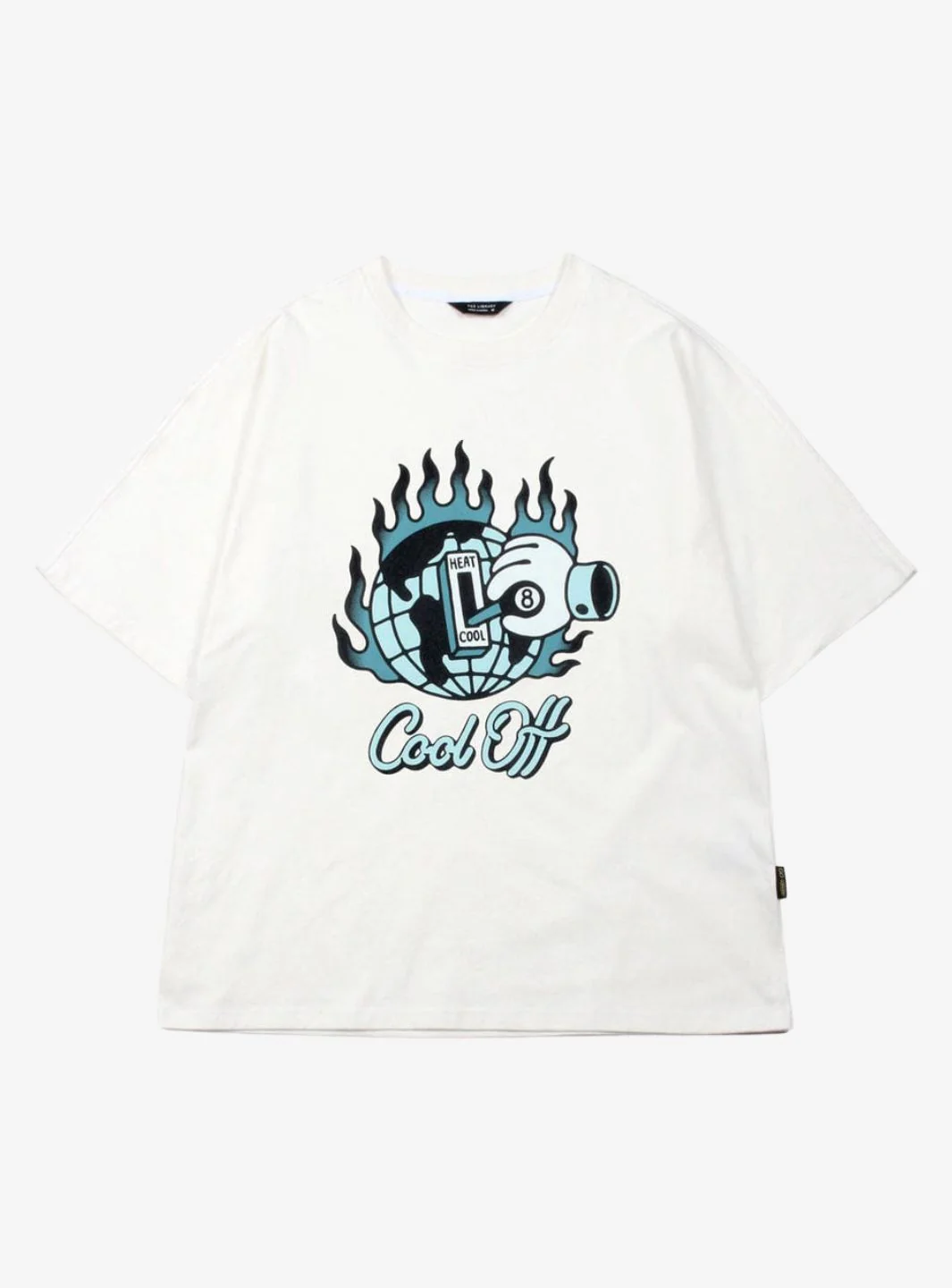 Tee Library What Life is Cool Off Kimono Boxy T-Shirt White