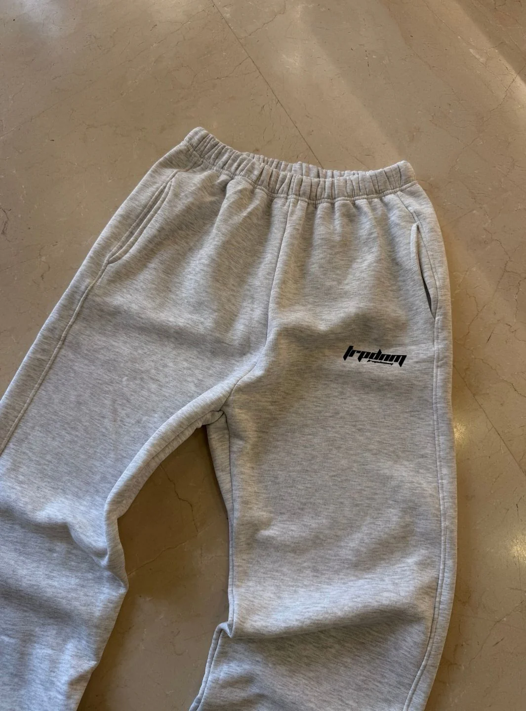 Trap Denim Baggy Sweatpants Ash Grey - Image 3