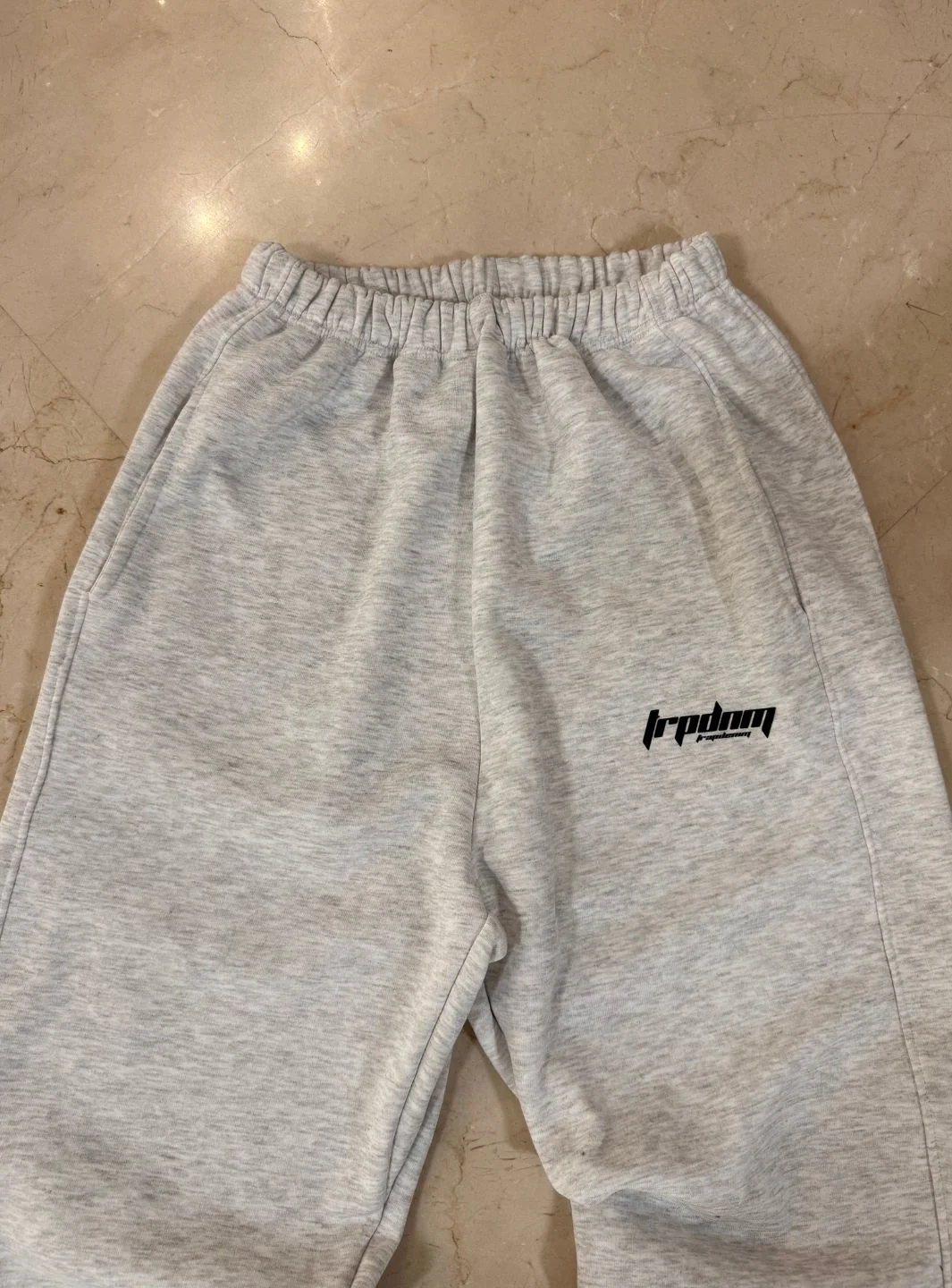 Trap Denim Baggy Sweatpants Ash Grey - Image 5