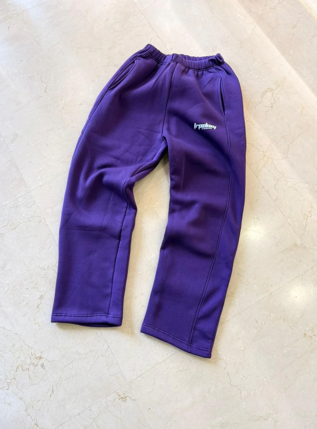 Trap Denim Baggy Sweatpants Purple - Image 2