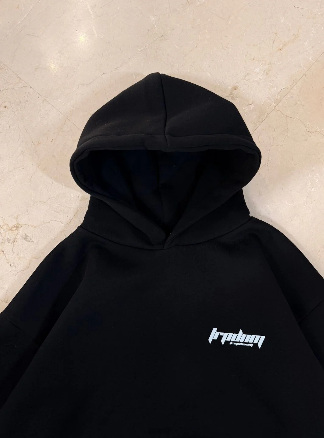 Trap Denim Hoodie Black - Image 6