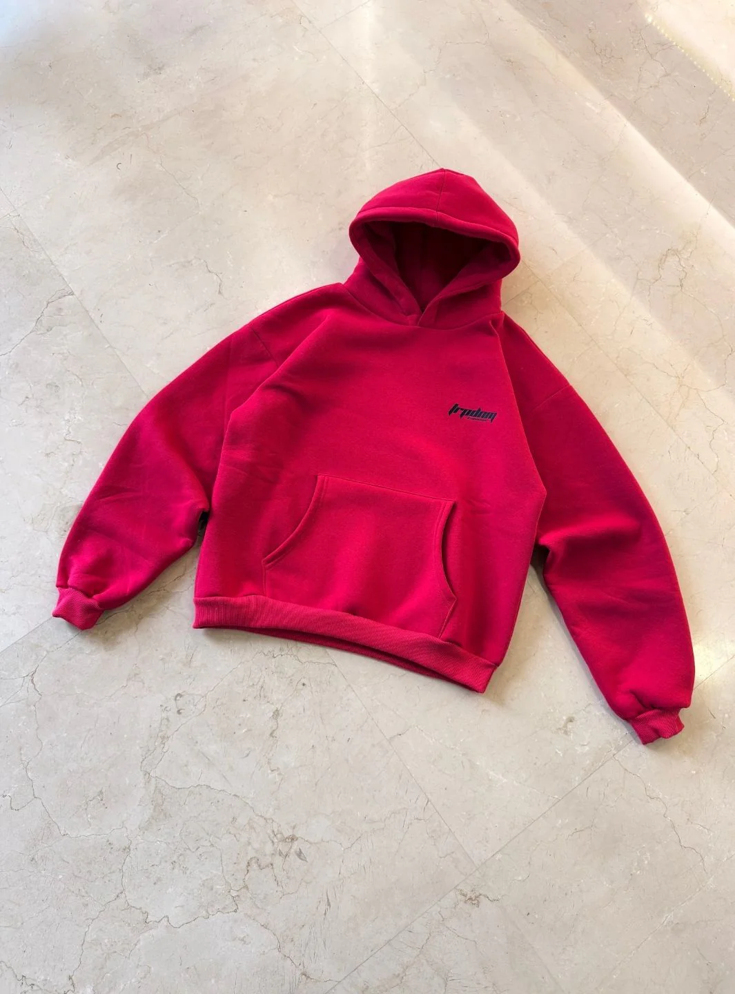 Trap Denim Hoodie Fucsia - Image 2