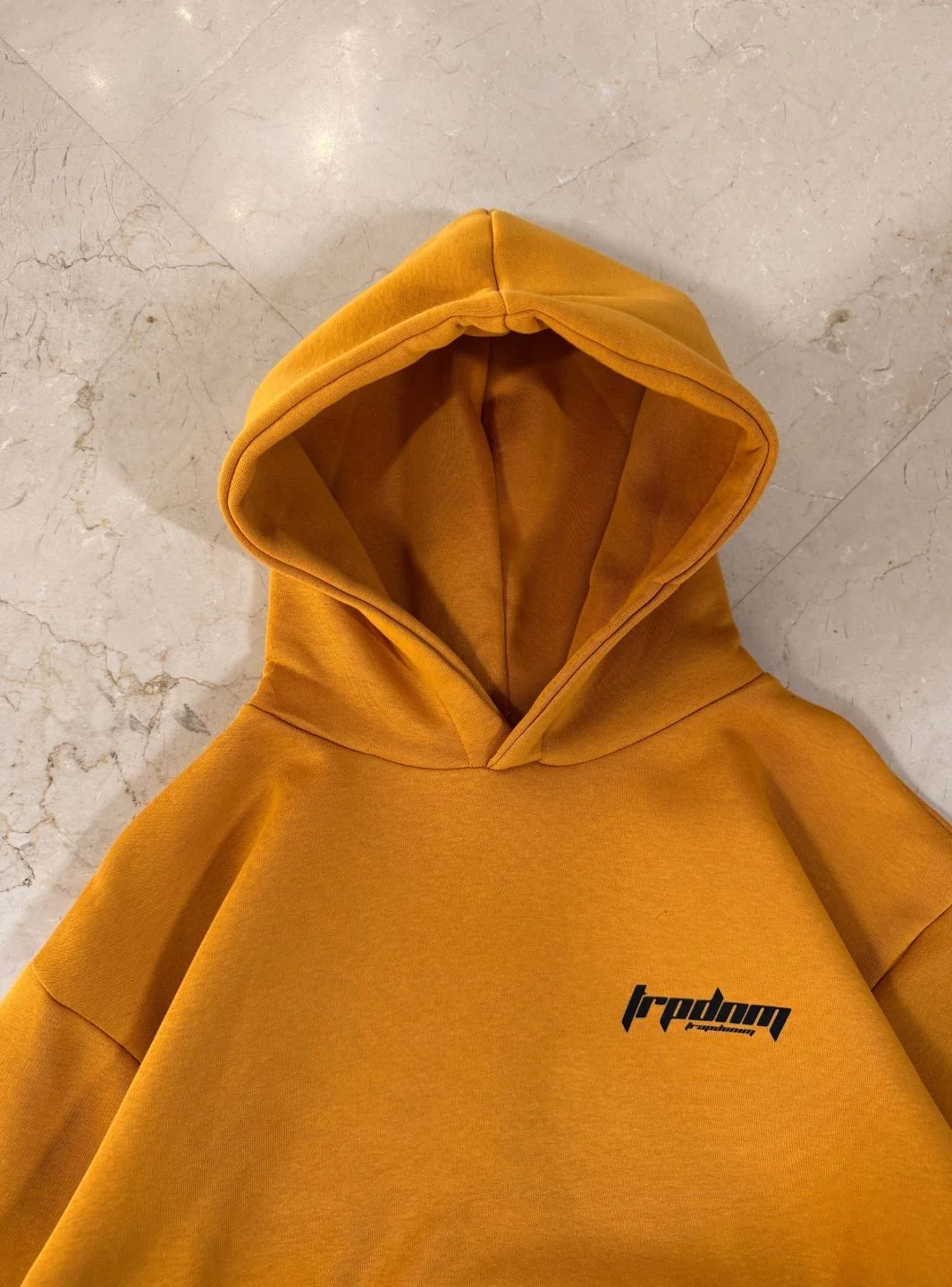 Trap Denim Hoodie Mustard - Image 4