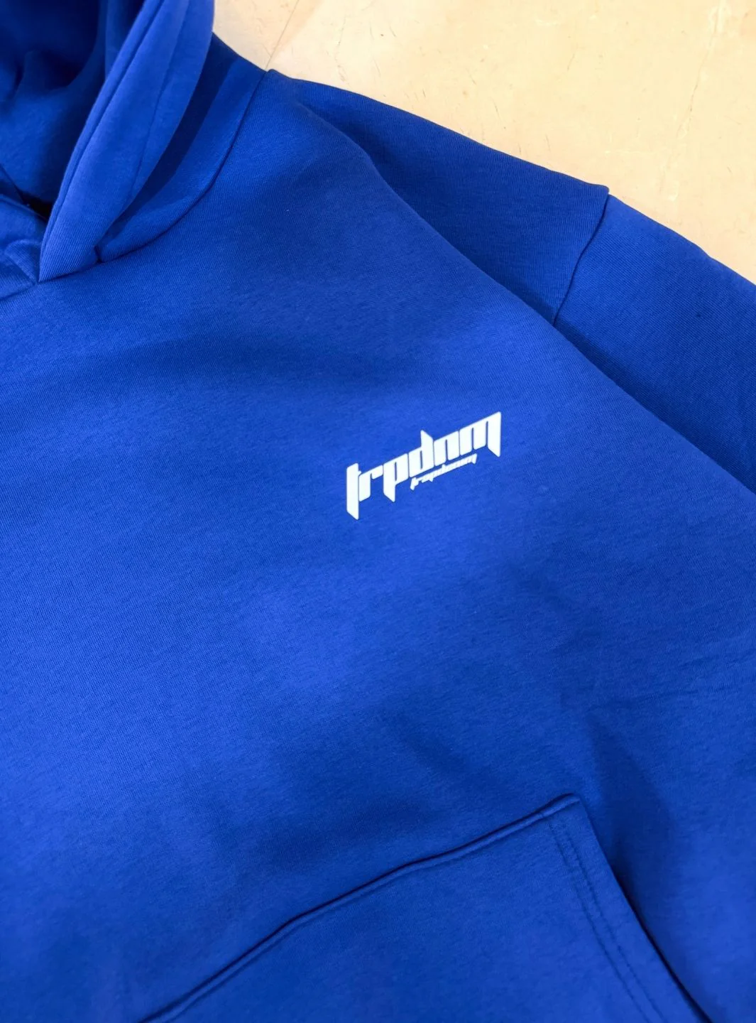 Trap Denim Hoodie Royal Blue - Image 4
