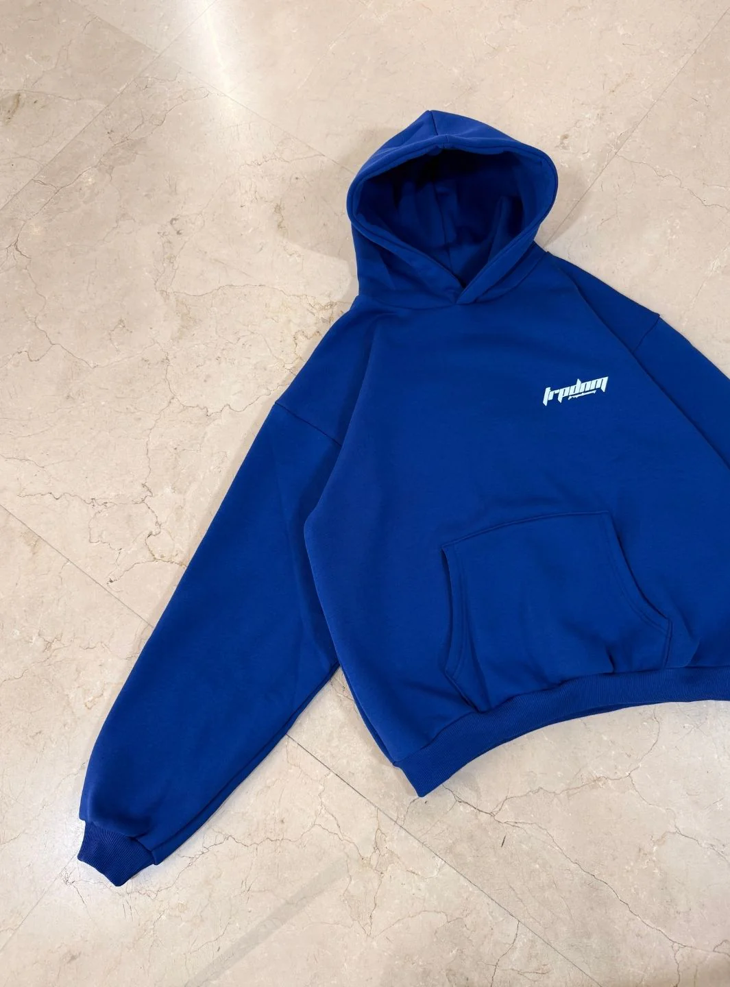 Trap Denim Hoodie Royal Blue - Image 6